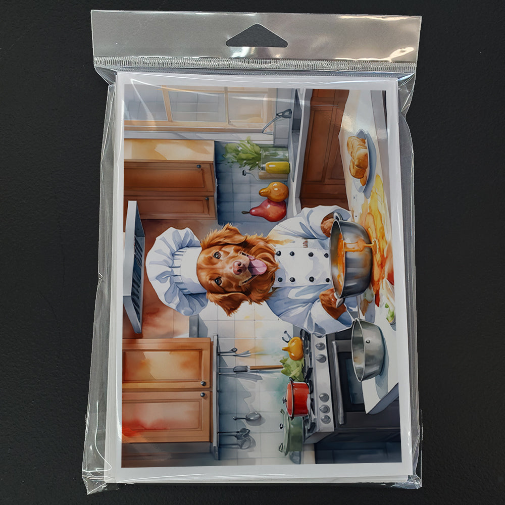 Glamorous Pups : Nova Scotia Duck Tolling Retriever The Chef Greeting Cards Pack of 8