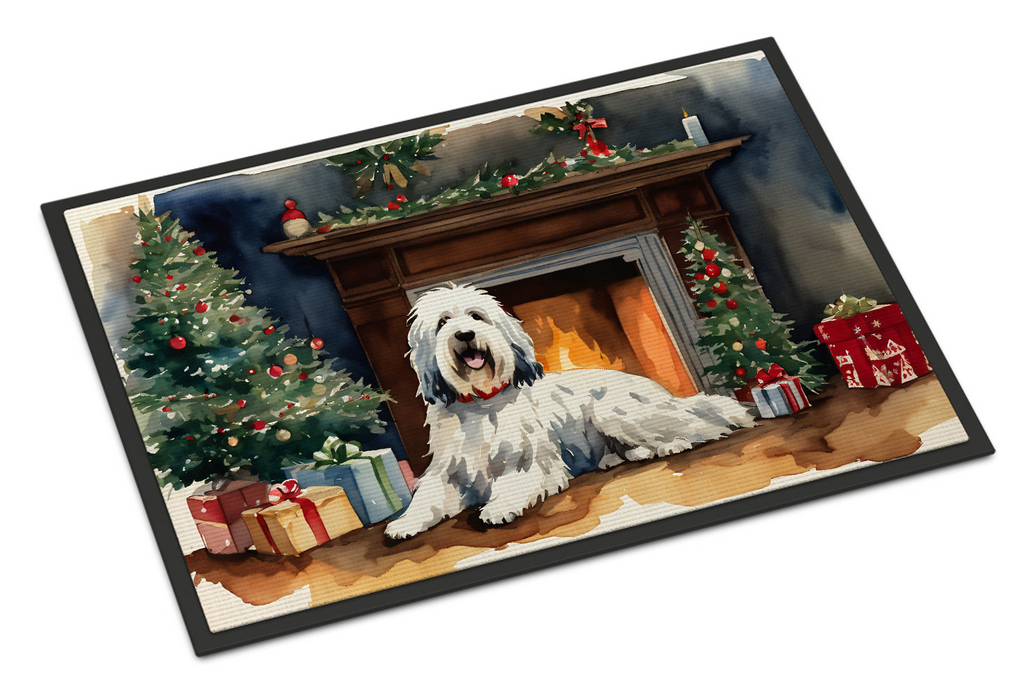 Glamorous Pups : Old English Sheepdog Cozy Christmas Doormat