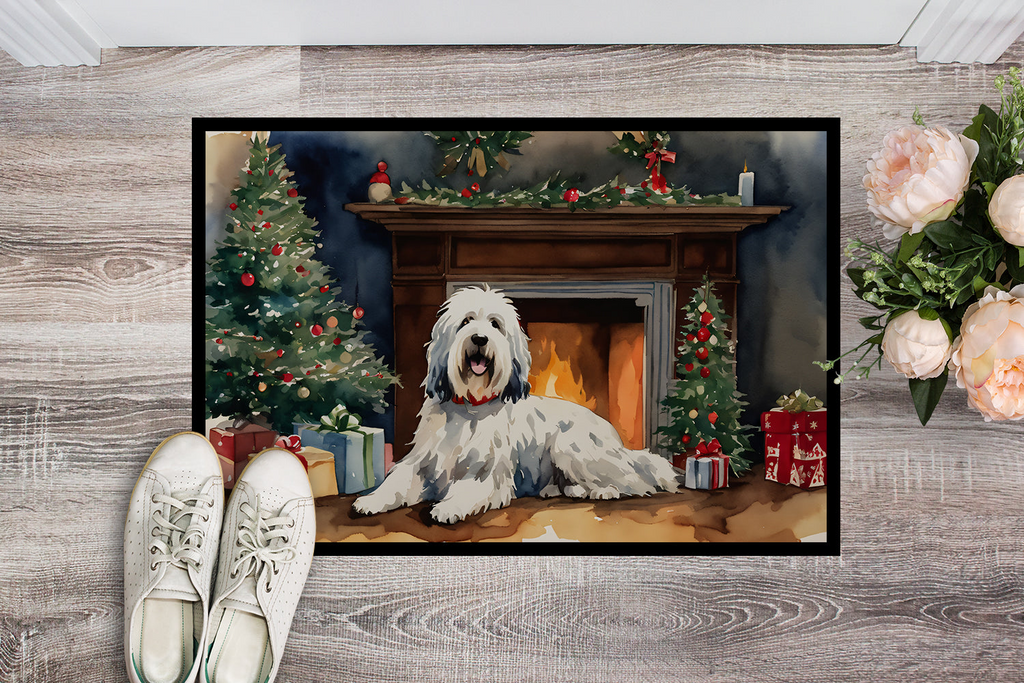 Glamorous Pups : Old English Sheepdog Cozy Christmas Doormat