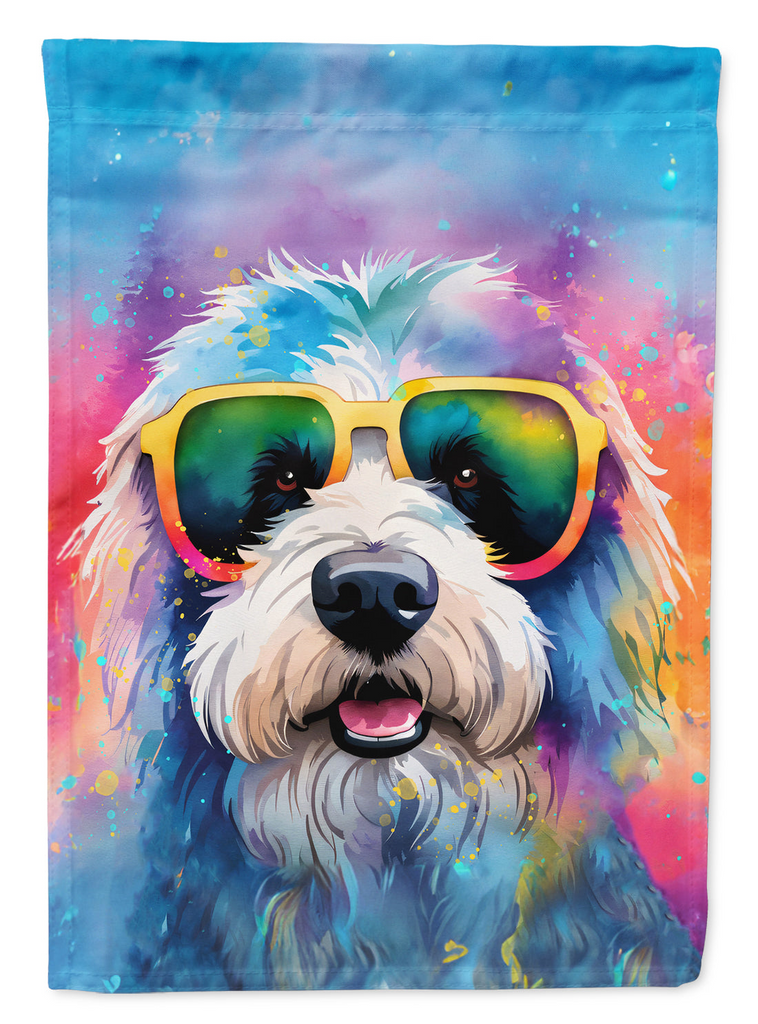 Glamorous Pups : Old English Sheepdog Hippie Dawg Garden Flag