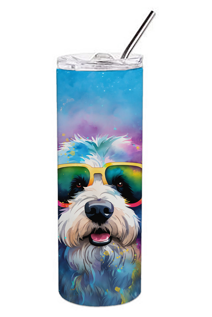 Glamorous Pups : Old English Sheepdog Hippie Dawg Stainless Steel Skinny Tumbler