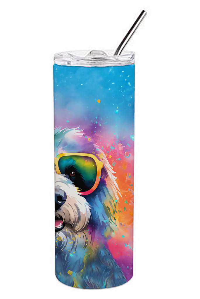 Glamorous Pups : Old English Sheepdog Hippie Dawg Stainless Steel Skinny Tumbler