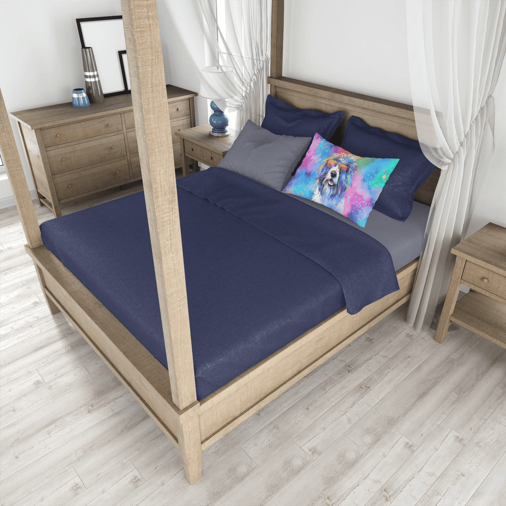 Glamorous Pups : Old English Sheepdog Hippie Dawg Standard Pillowcase