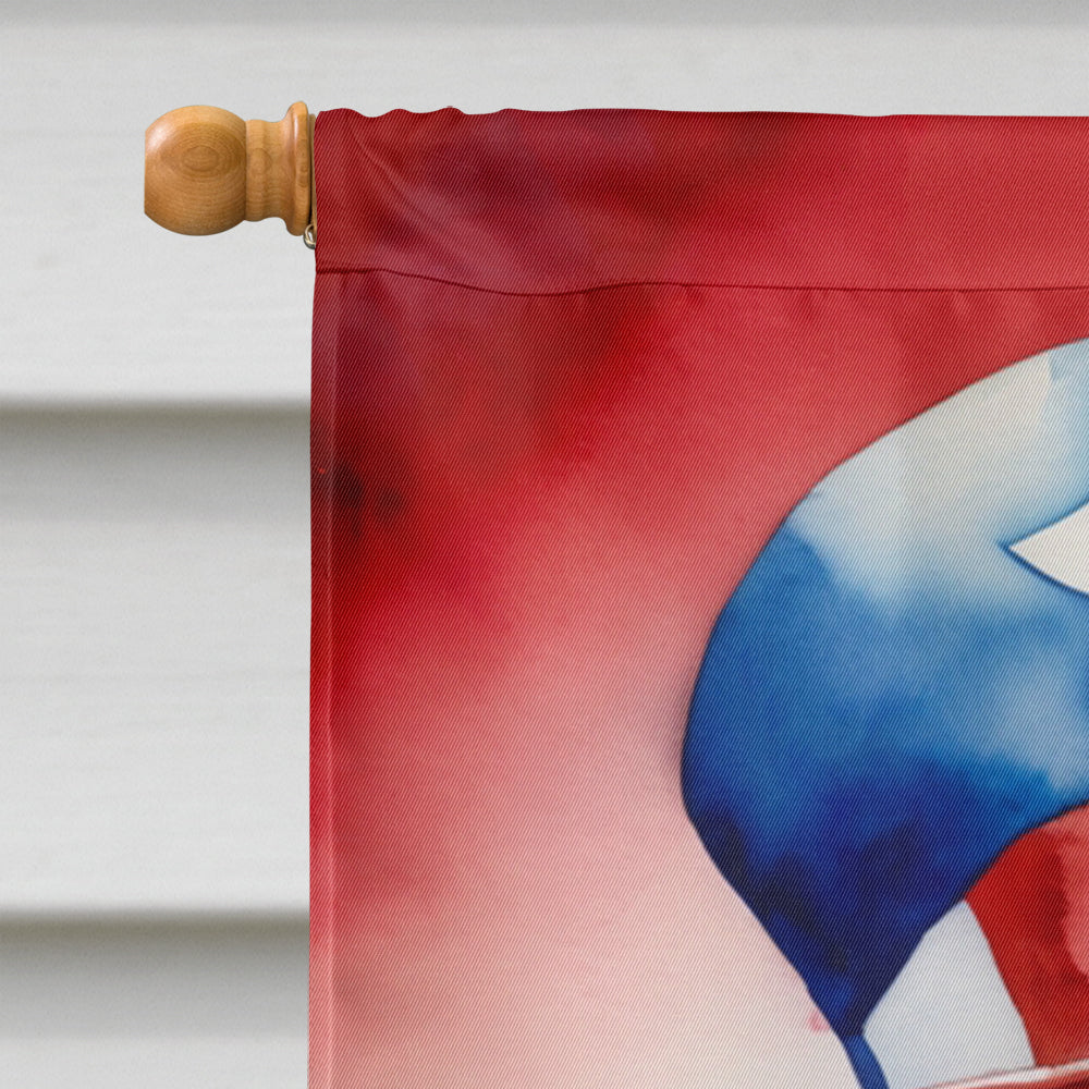 Glamorous Pups : Old English Sheepdog Patriotic American House Flag