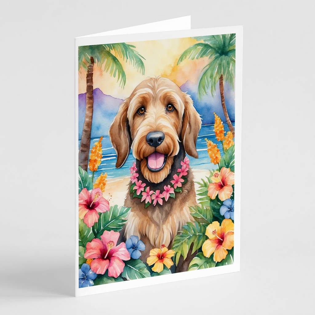 Glamorous Pups : Otterhound Luau Greeting Cards Pack of 8