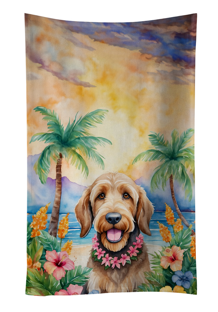 Glamorous Pups : Otterhound Luau Kitchen Towel