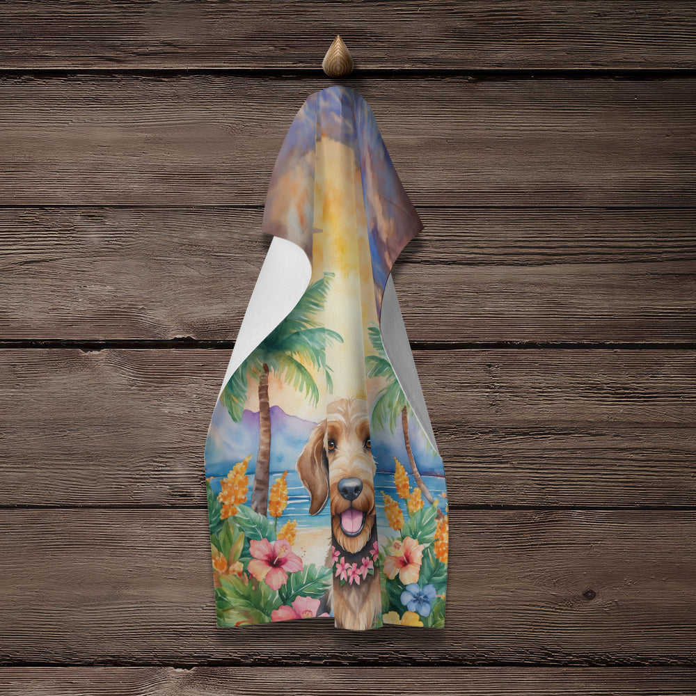 Glamorous Pups : Otterhound Luau Kitchen Towel