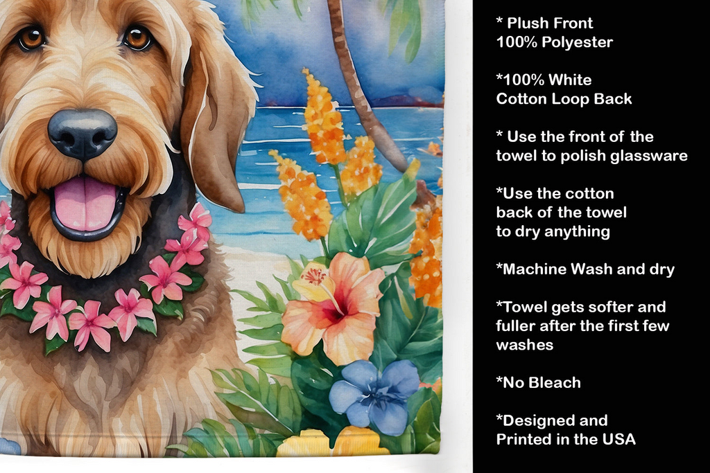 Glamorous Pups : Otterhound Luau Kitchen Towel