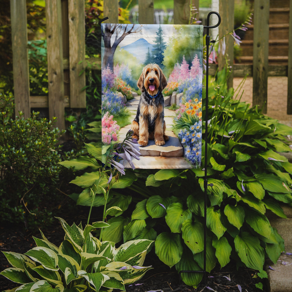 Glamorous Pups : Otterhound Spring Path Garden Flag