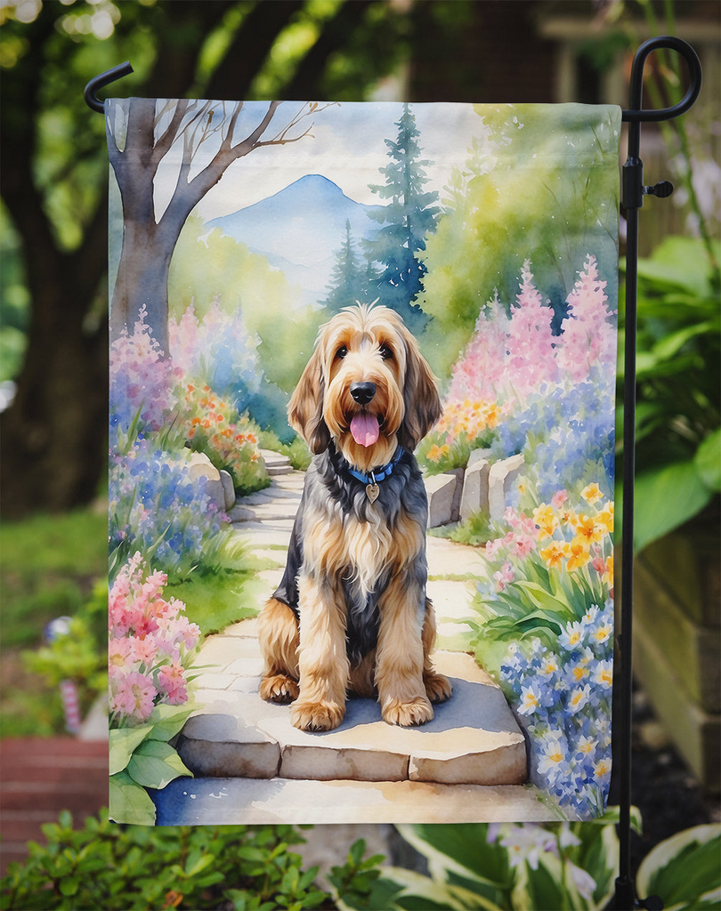 Glamorous Pups : Otterhound Spring Path Garden Flag