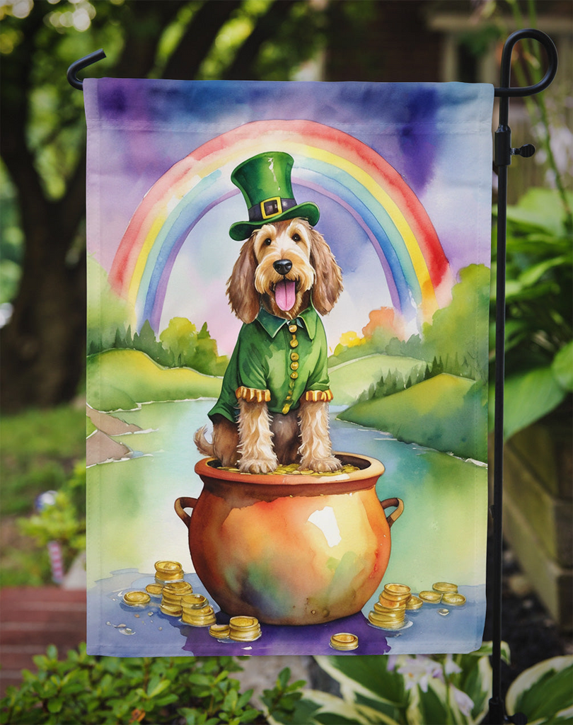 Glamorous Pups : Otterhound St Patrick's Day Garden Flag