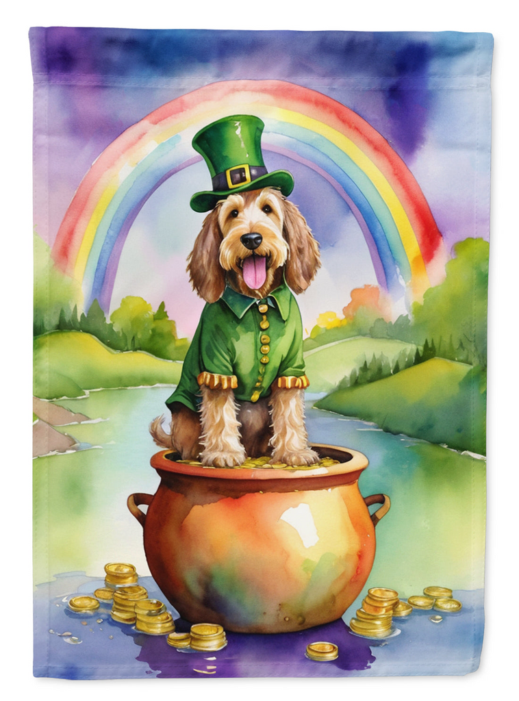 Glamorous Pups : Otterhound St Patrick's Day Garden Flag