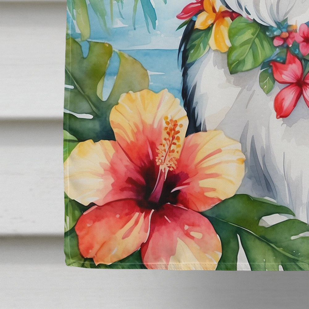 Glamorous Pups : Papillon Luau House Flag