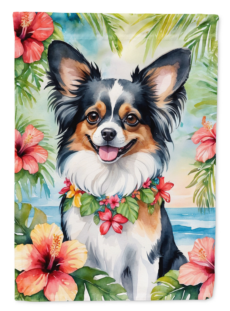 Glamorous Pups : Papillon Luau House Flag