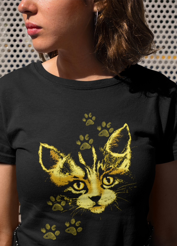 Glamorous Pups : Paws Cat Women T-shirt
