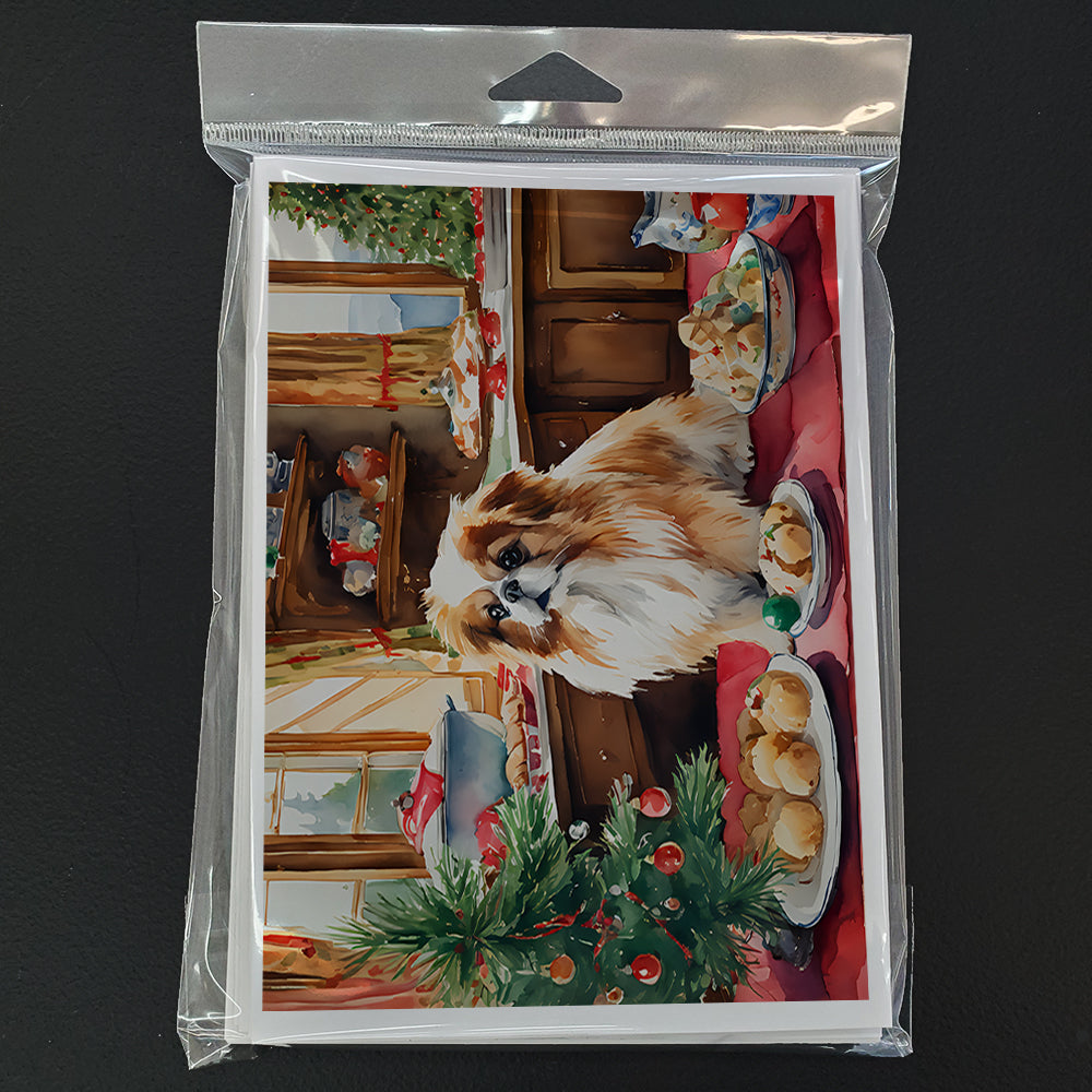 Glamorous Pups : Pekingese Christmas Cookies Greeting Cards Pack of 8