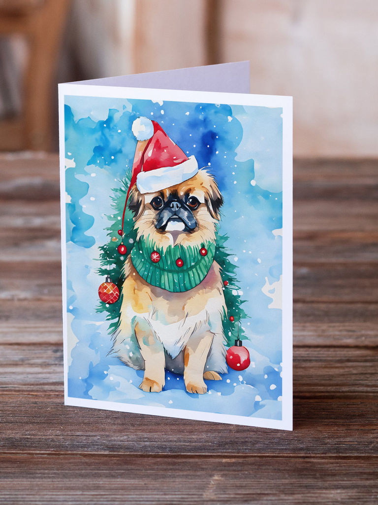 Glamorous Pups : Pekingese Christmas Greeting Cards Pack of 8