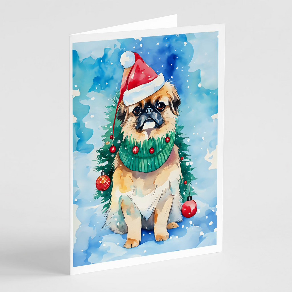 Glamorous Pups : Pekingese Christmas Greeting Cards Pack of 8