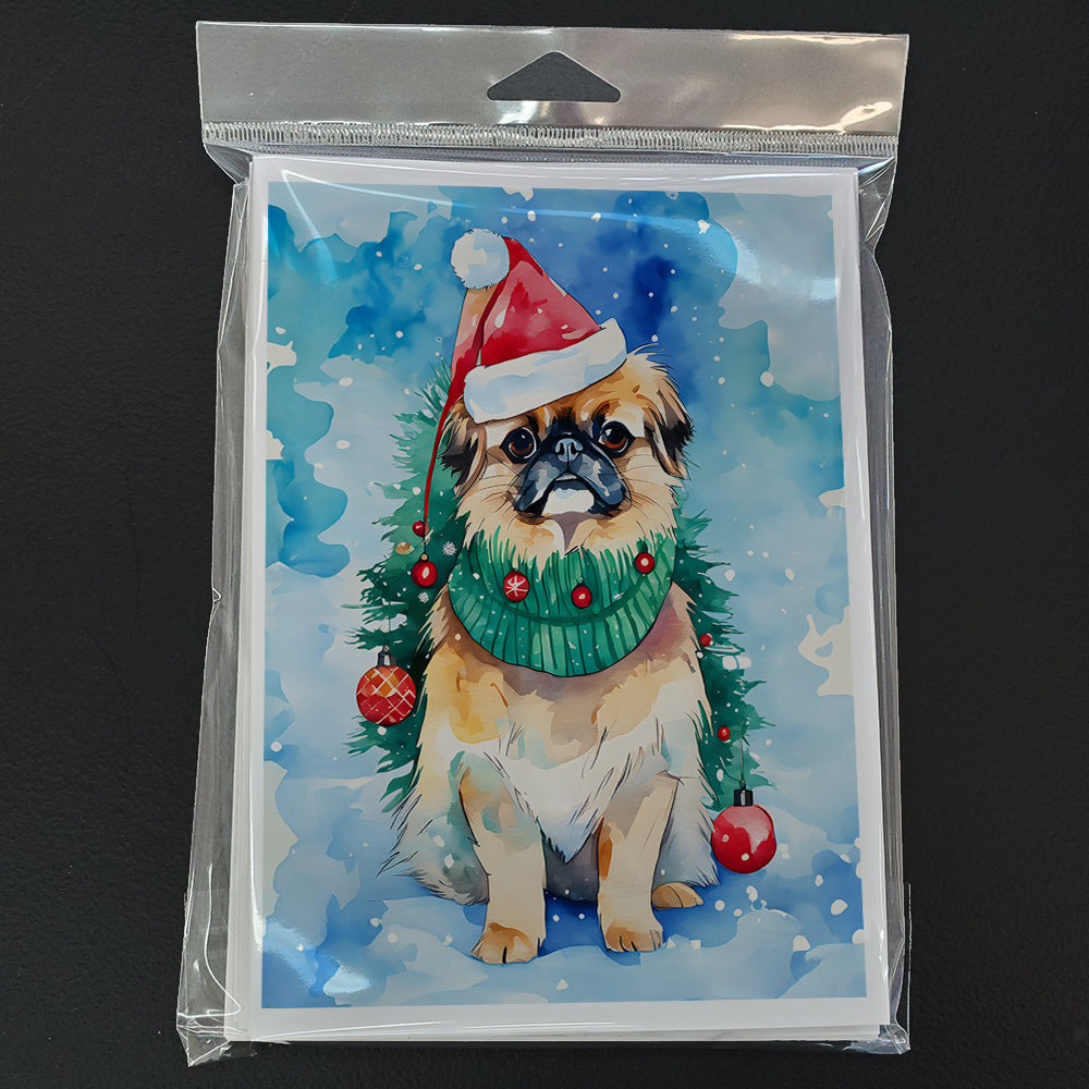 Glamorous Pups : Pekingese Christmas Greeting Cards Pack of 8