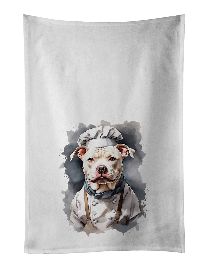 Glamorous Pups : Pit Bull Terrier Chef Kitchen Towel Set of 2
