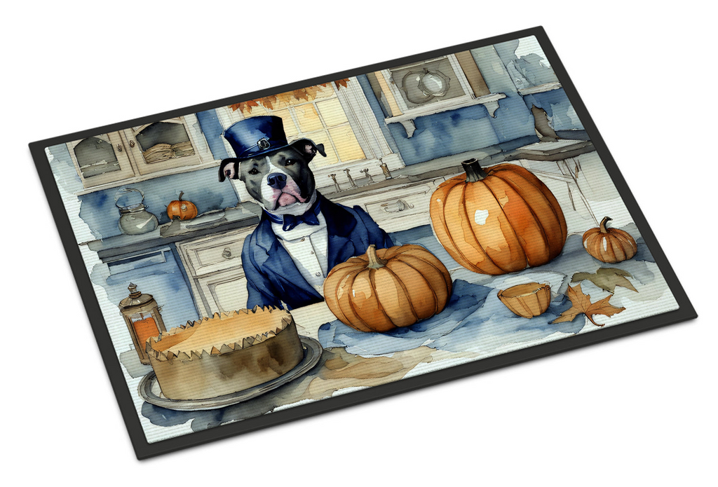 Glamorous Pups : Pit Bull Terrier Fall Kitchen Pumpkins Doormat