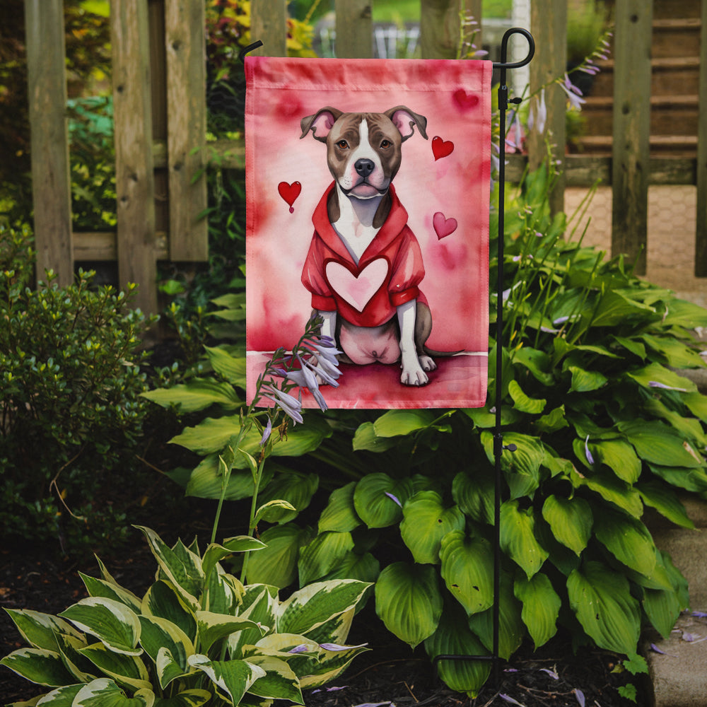 Glamorous Pups : Pit Bull Terrier My Valentine Garden Flag