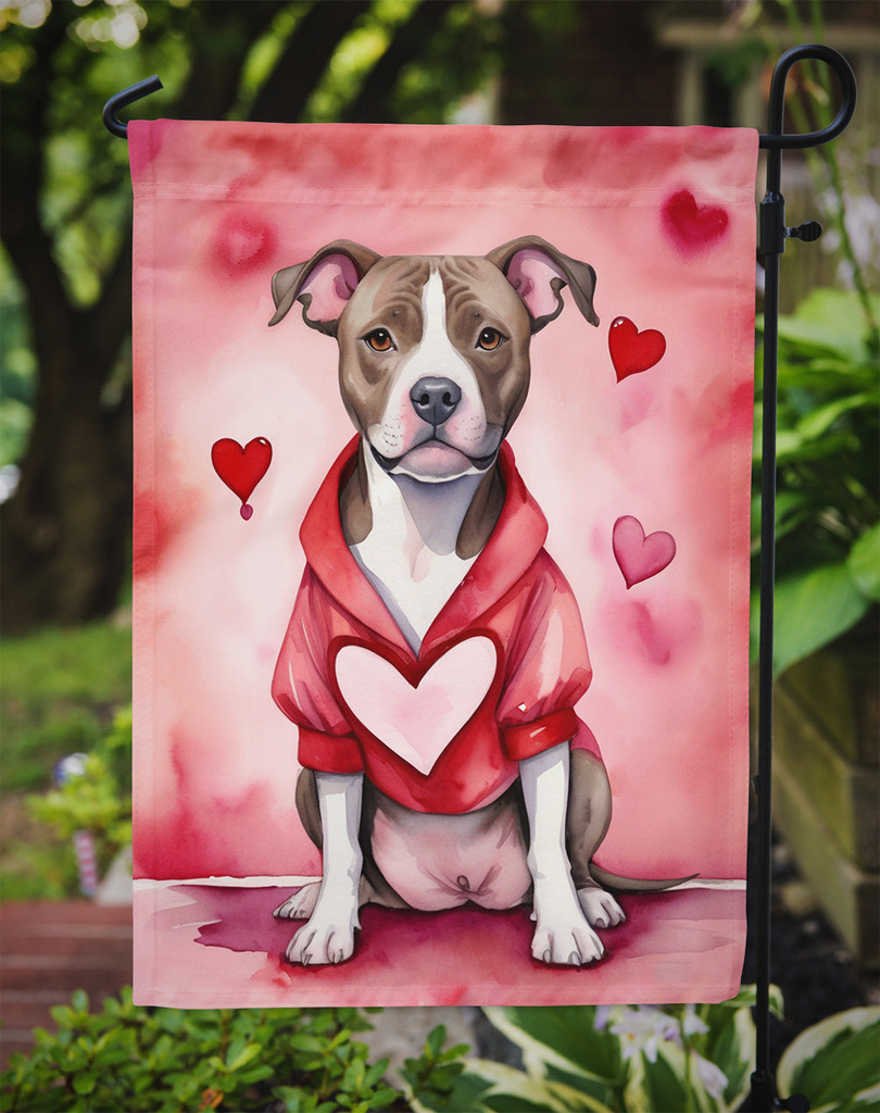 Glamorous Pups : Pit Bull Terrier My Valentine Garden Flag