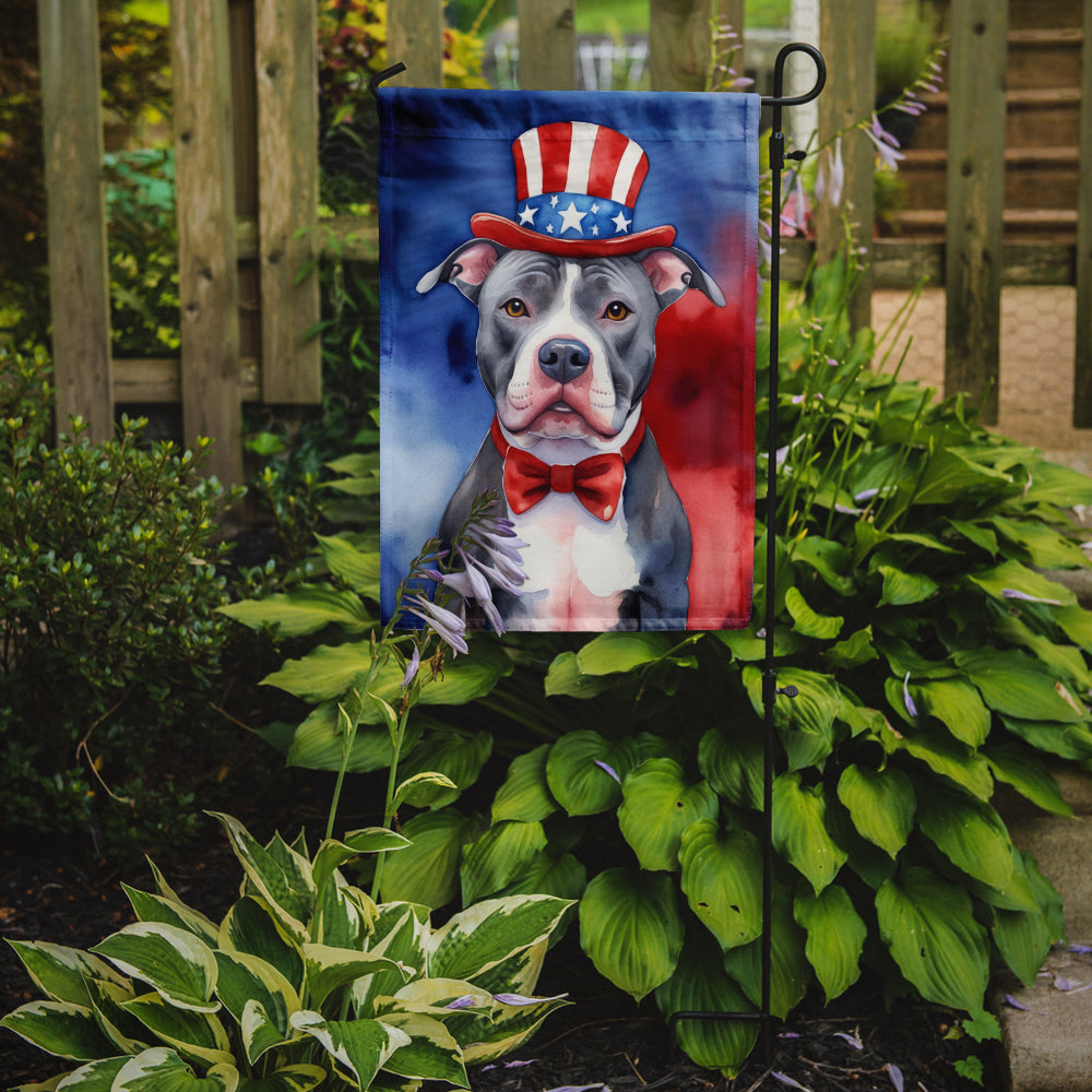 Glamorous Pups : Pit Bull Terrier Patriotic American Garden Flag