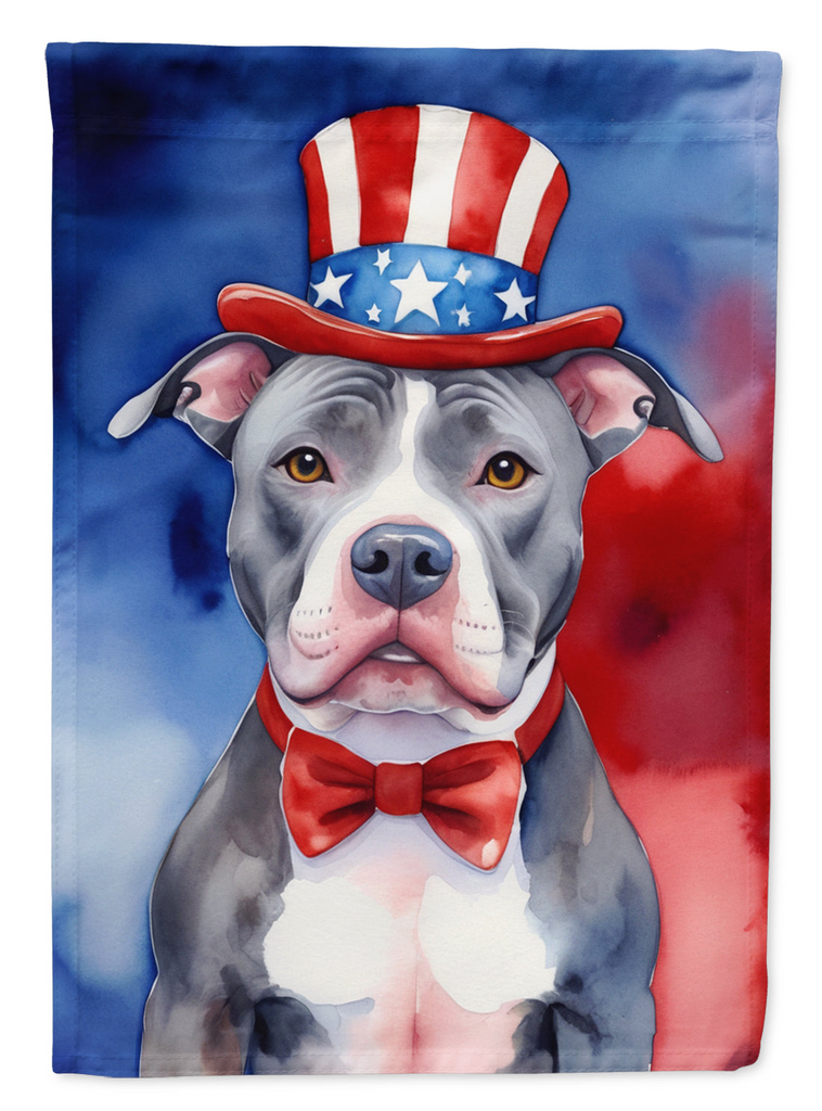 Glamorous Pups : Pit Bull Terrier Patriotic American Garden Flag