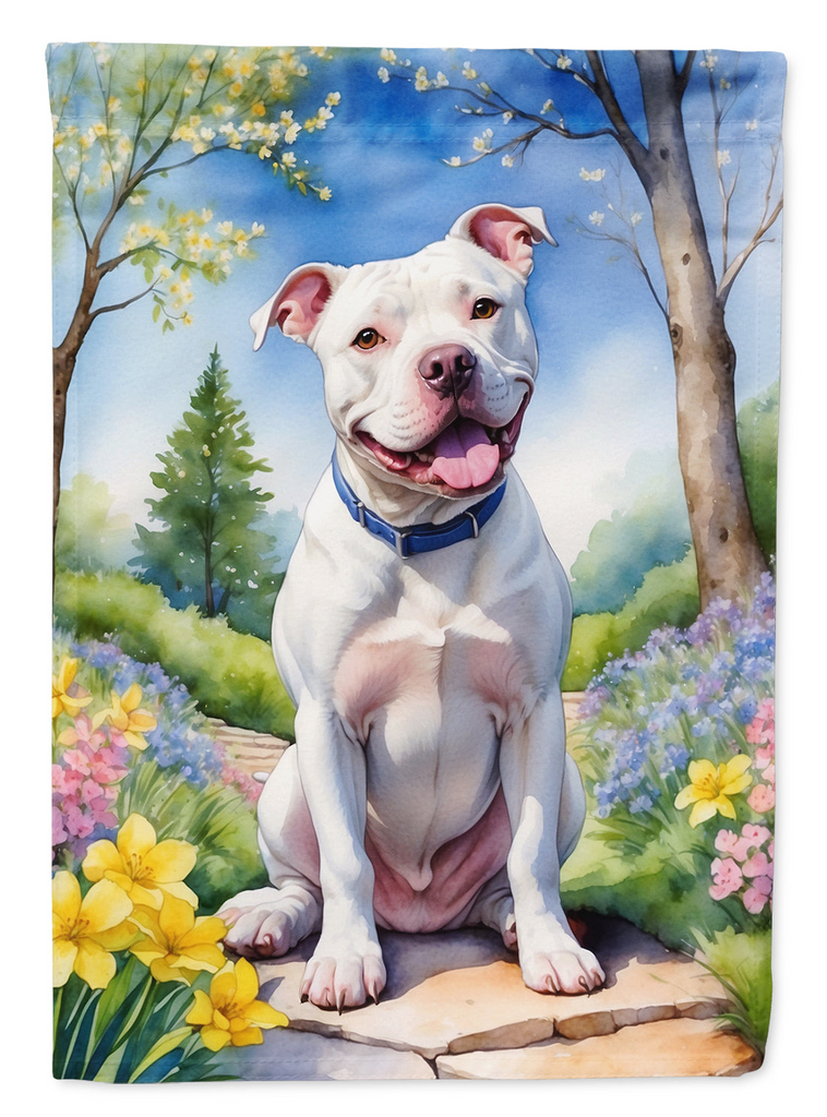 Glamorous Pups : Pit Bull Terrier Spring Path Garden Flag