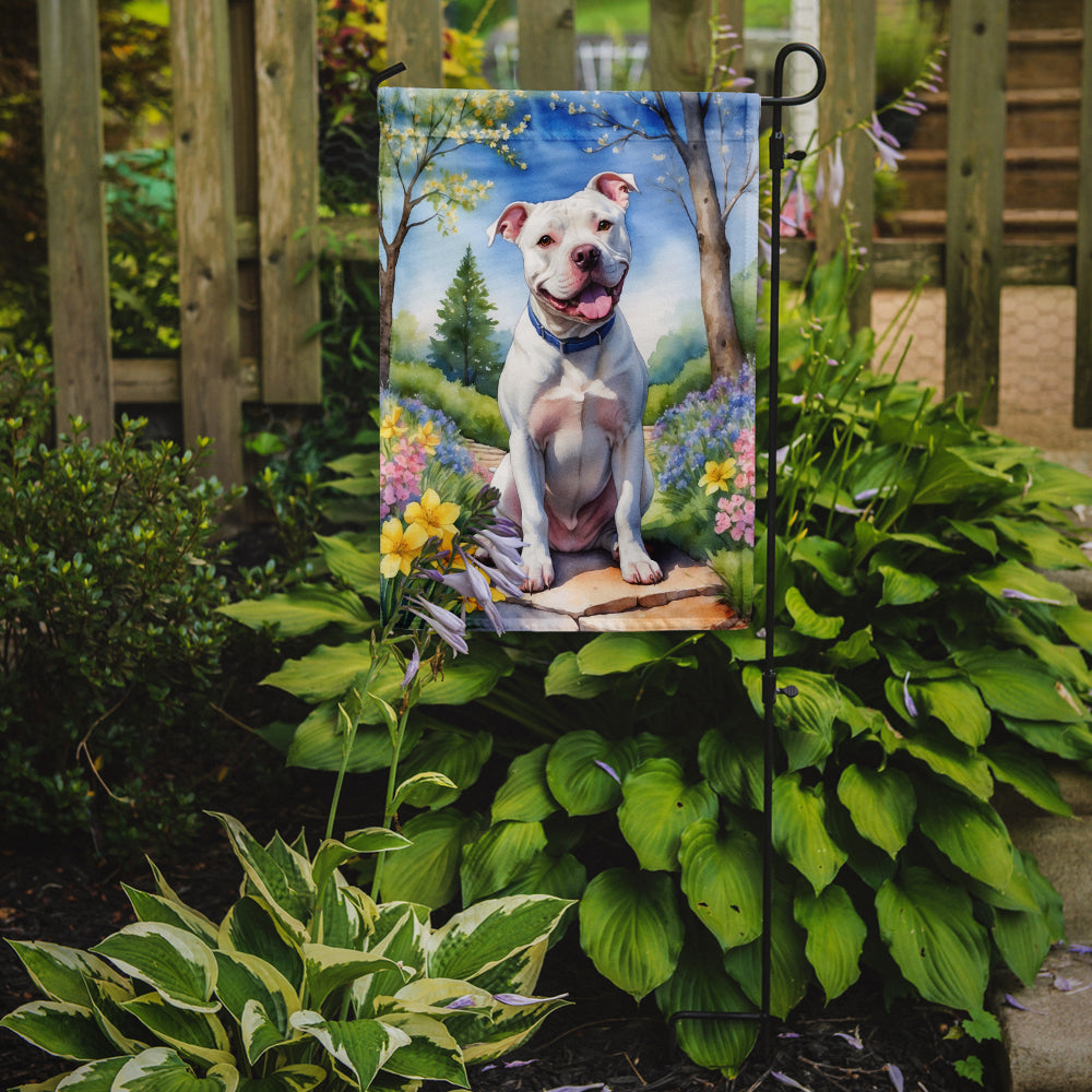 Glamorous Pups : Pit Bull Terrier Spring Path Garden Flag