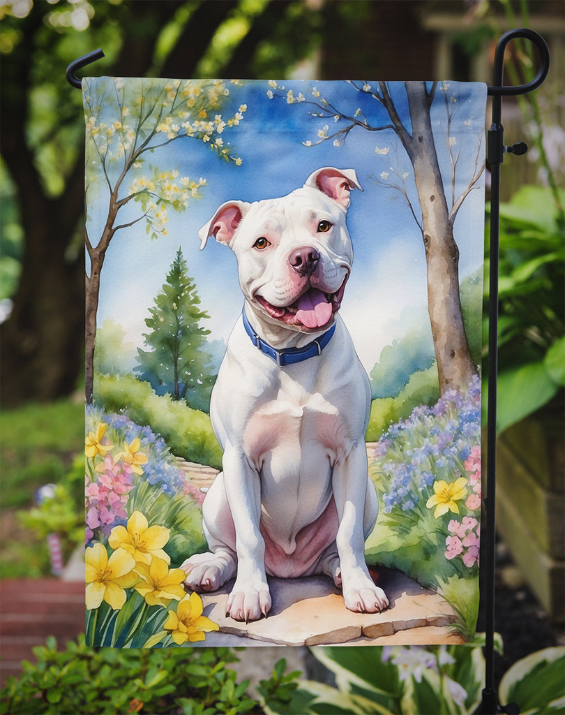 Glamorous Pups : Pit Bull Terrier Spring Path Garden Flag