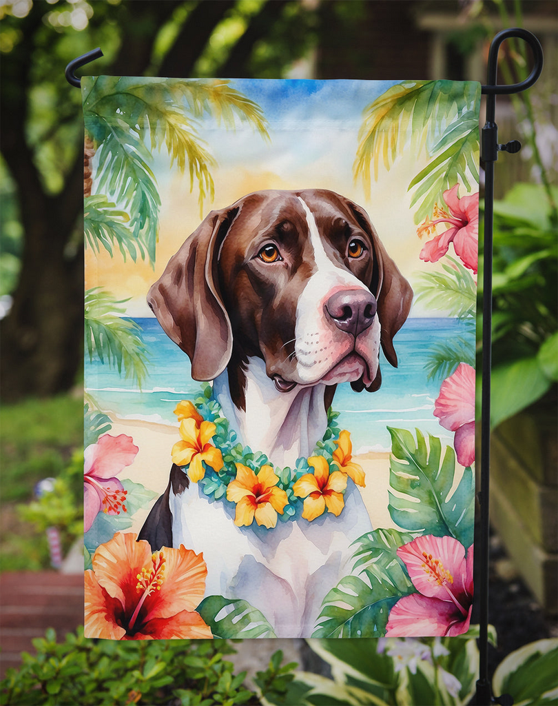 Glamorous Pups : Pointer Luau Garden Flag