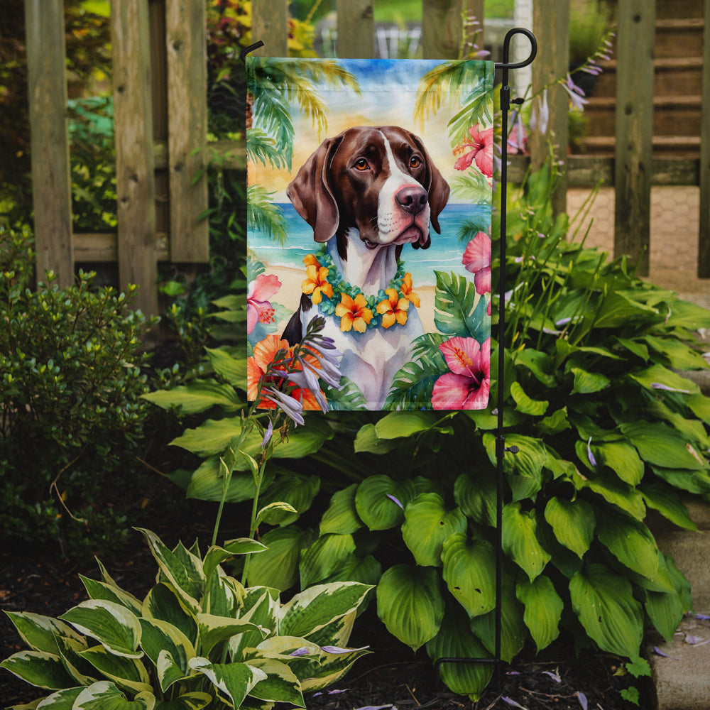 Glamorous Pups : Pointer Luau Garden Flag