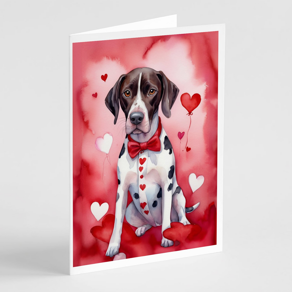 Glamorous Pups : Pointer My Valentine Greeting Cards Pack of 8