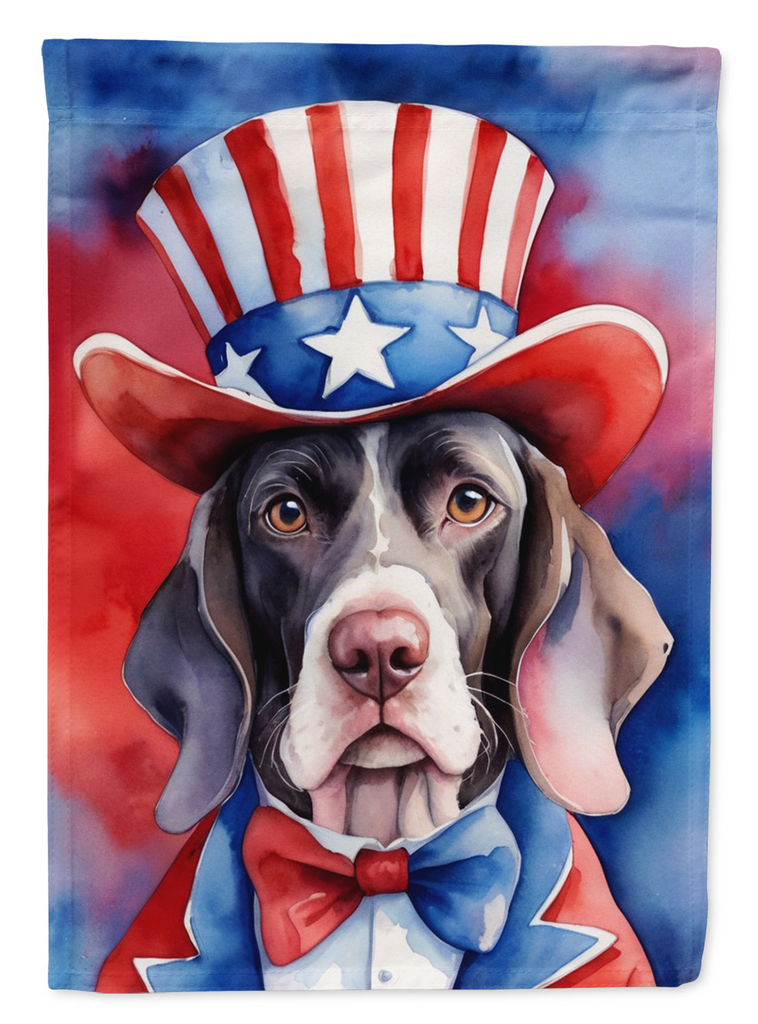 Glamorous Pups : Pointer Patriotic American House Flag