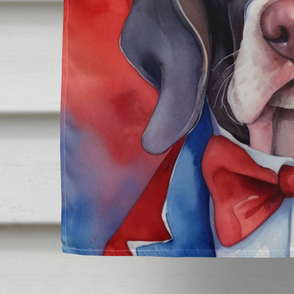 Glamorous Pups : Pointer Patriotic American House Flag