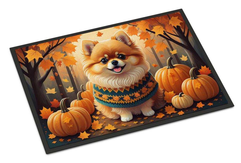 Glamorous Pups : Pomeranian Fall Doormat