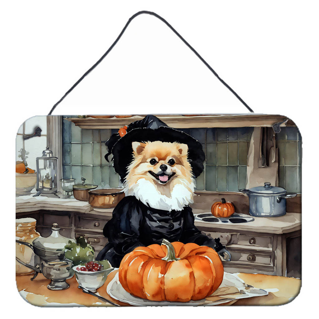 Glamorous Pups : Pomeranian Fall Kitchen Pumpkins Wall or Door Hanging Prints