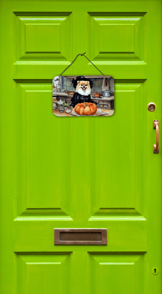 Glamorous Pups : Pomeranian Fall Kitchen Pumpkins Wall or Door Hanging Prints
