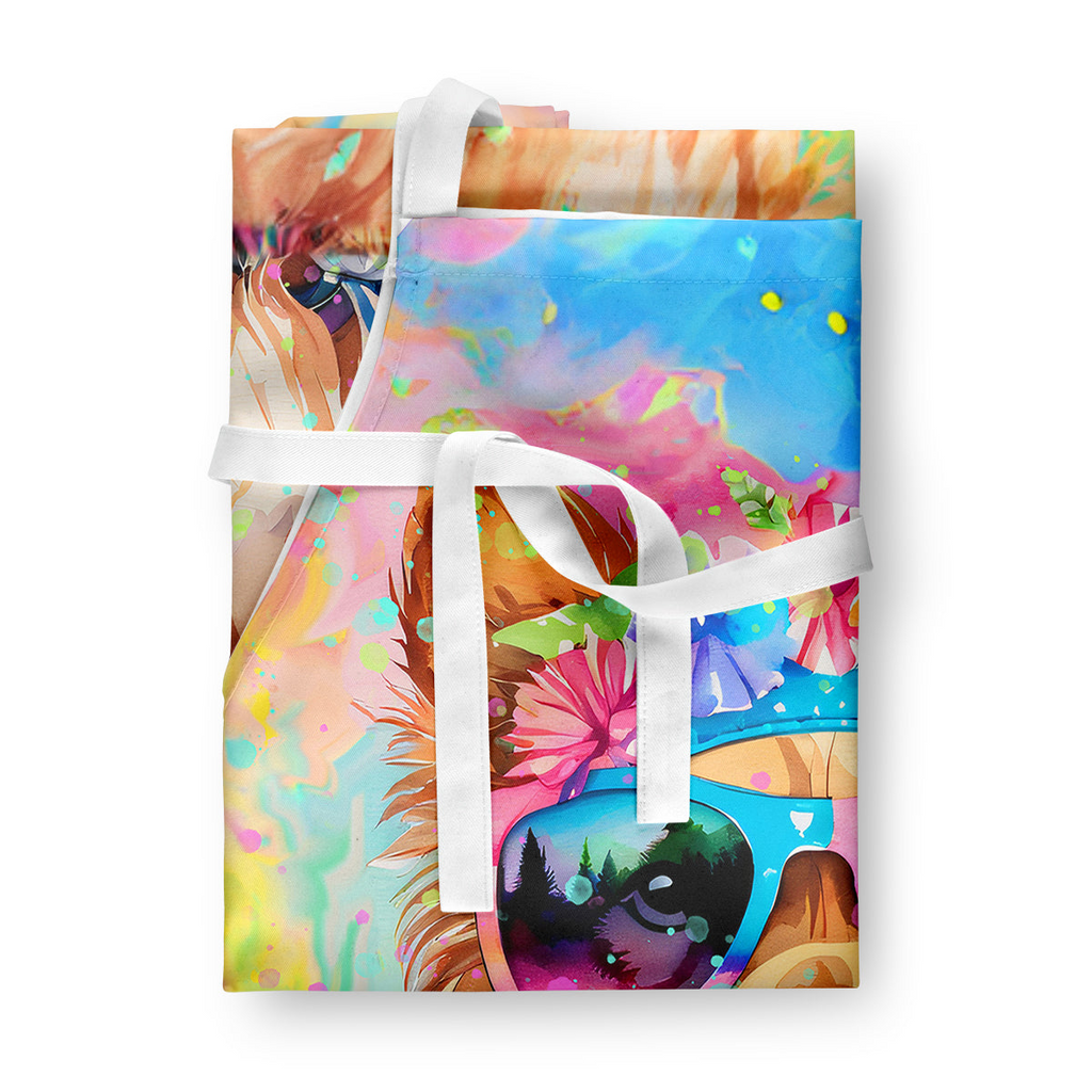 Glamorous Pups : Pomeranian Hippie Dawg Apron