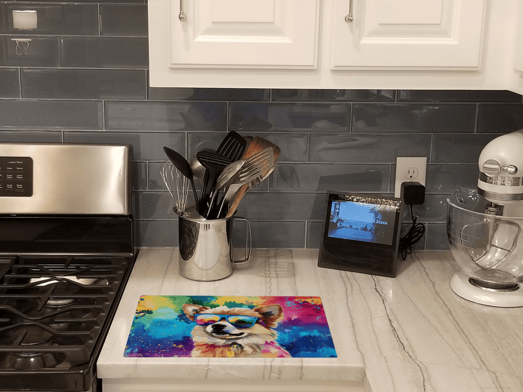 Glamorous Pups : Pomeranian Hippie Dawg Glass Cutting Board