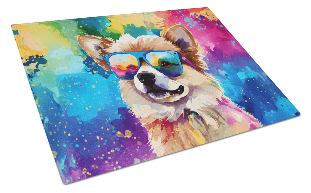 Glamorous Pups : Pomeranian Hippie Dawg Glass Cutting Board