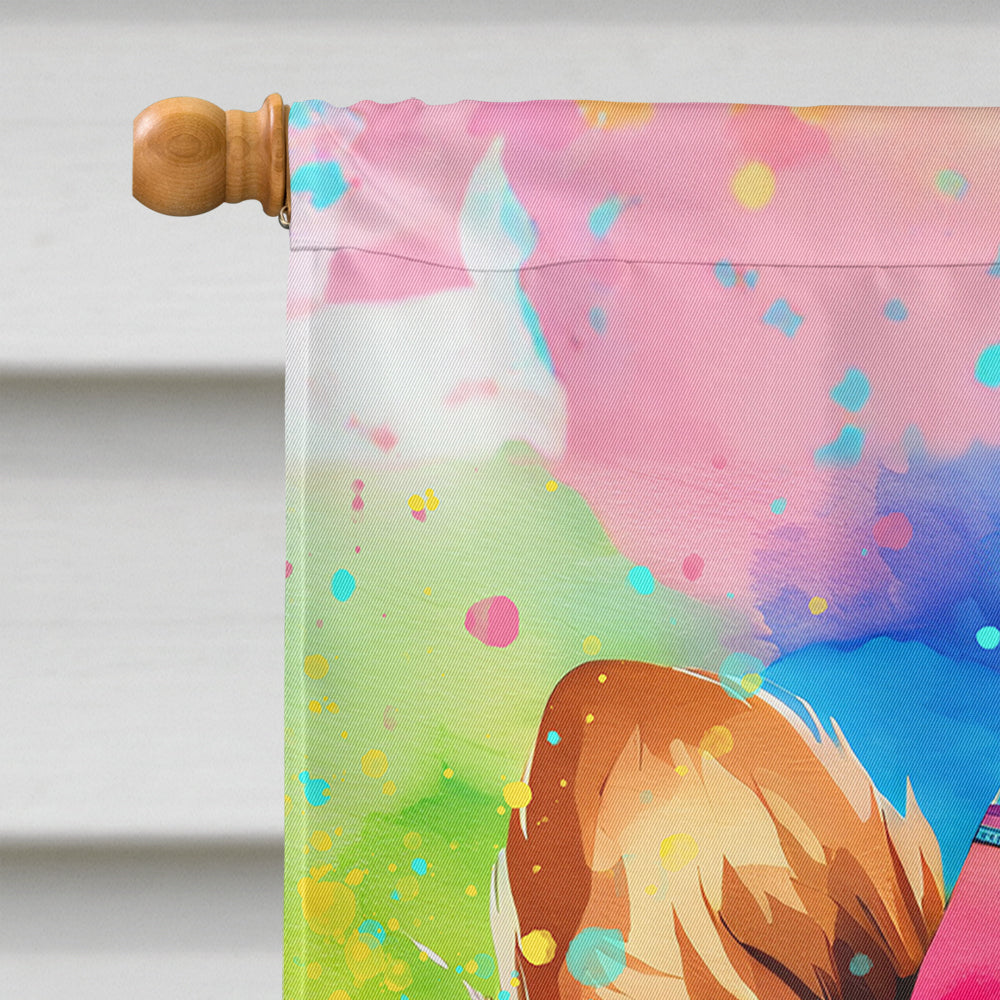 Glamorous Pups : Pomeranian Hippie Dawg House Flag