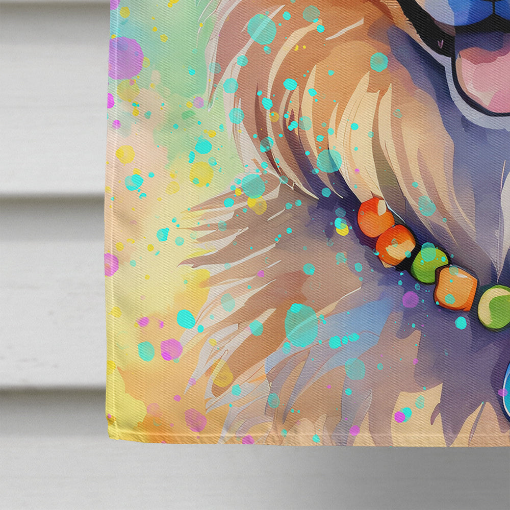 Glamorous Pups : Pomeranian Hippie Dawg House Flag
