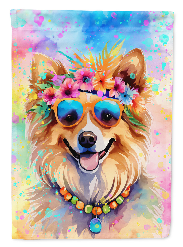 Glamorous Pups : Pomeranian Hippie Dawg House Flag