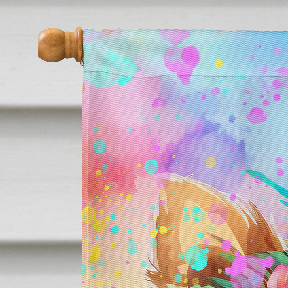Glamorous Pups : Pomeranian Hippie Dawg House Flag