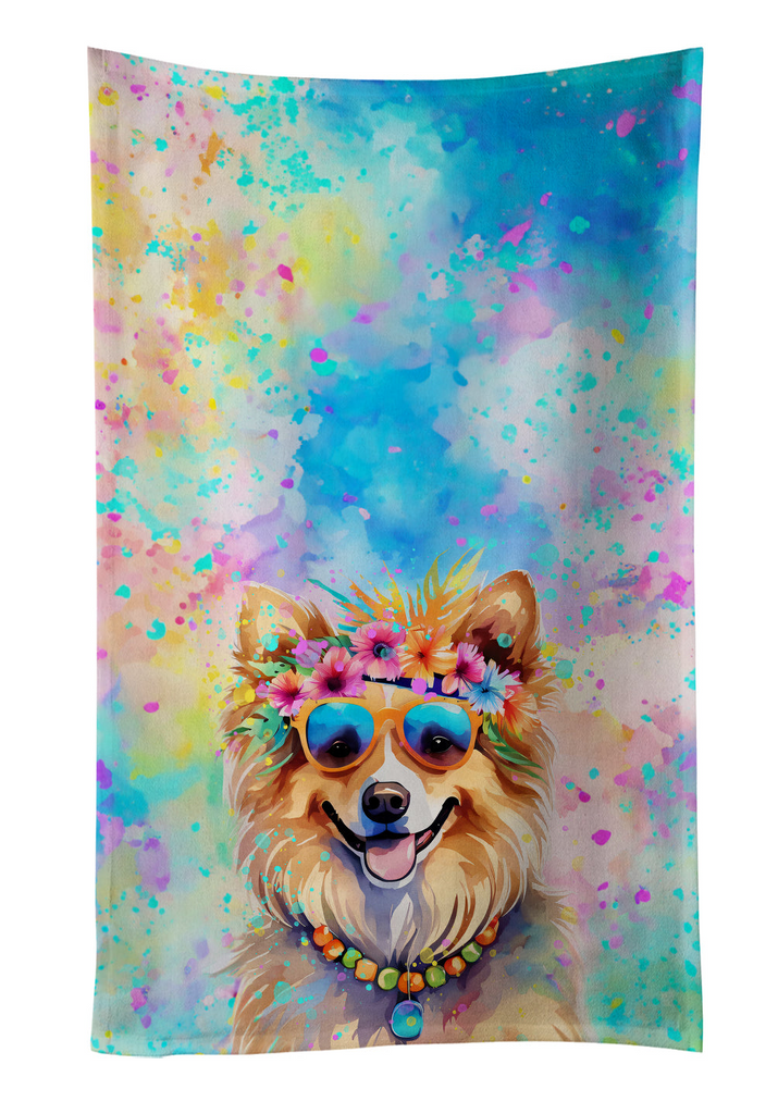 Glamorous Pups : Pomeranian Hippie Dawg Kitchen Towel