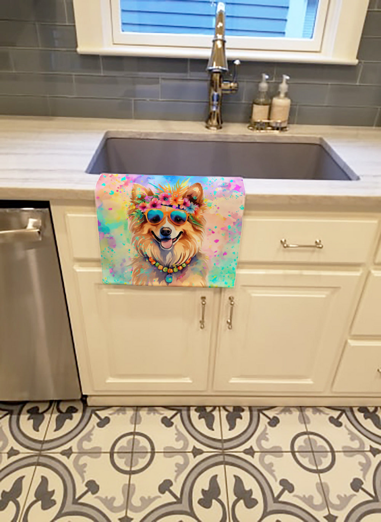 Glamorous Pups : Pomeranian Hippie Dawg Kitchen Towel