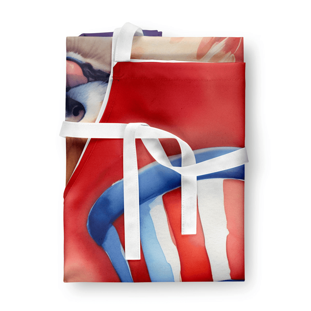 Glamorous Pups : Pomeranian Patriotic American Apron